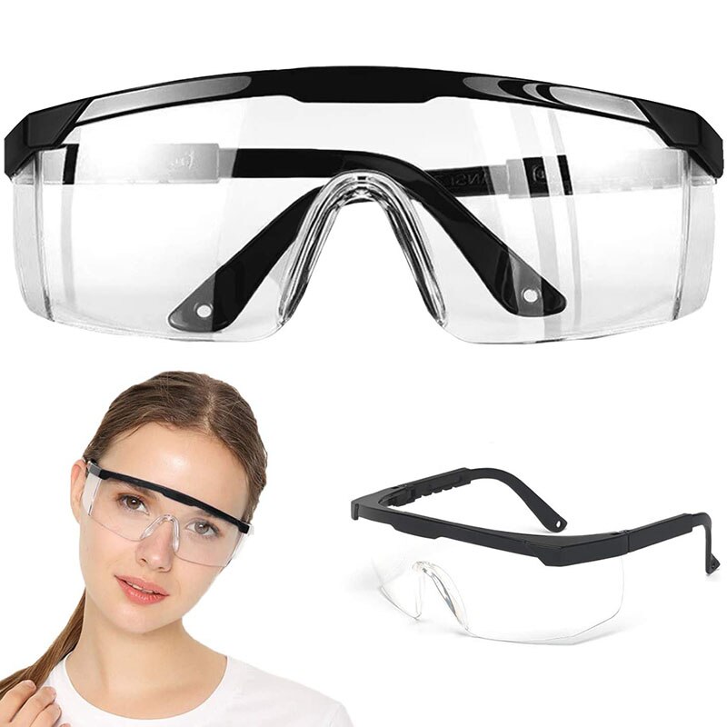 Transparante Veiligheidsbril Veiligheidsbril Anti Dust Oogbescherming Rijden Brillen Geventileerd Lab Bril Anti Speeksel Zand