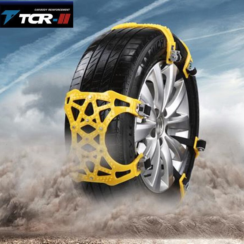 1x TPU de nieve de plástico de las cadenas de púas para neumáticos de coche Universal de neumáticos de invierno seguridad vial de las cadenas de nieve escalada barro suelo antideslizante