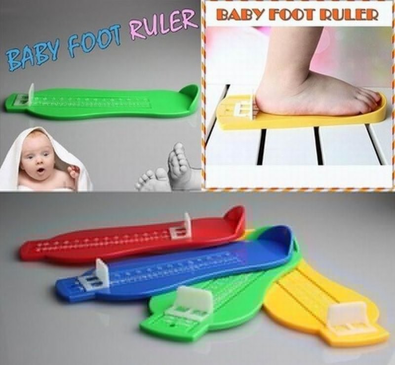 4 farver baby fod lineal børn fod længde måleenhed børnesko lommeregner til børn spædbarn sko fittings måler værktøjer