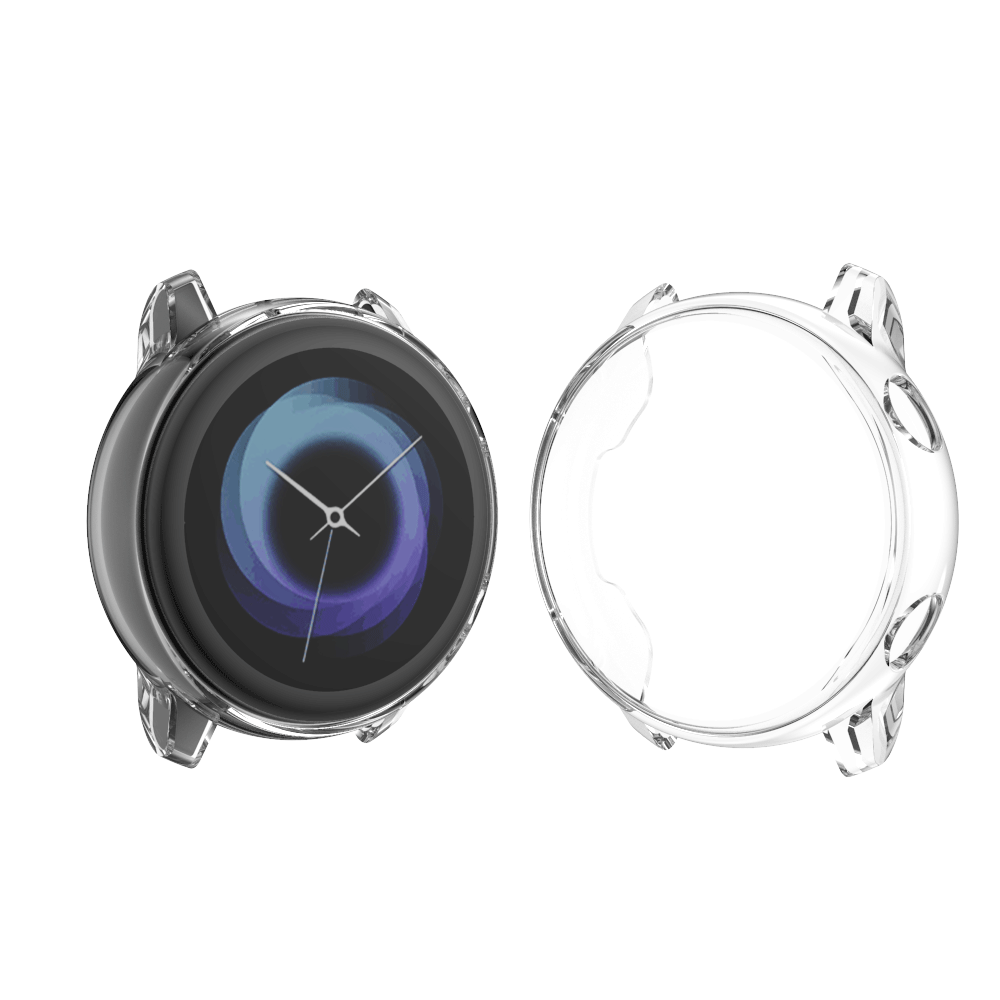 Boîtier pour Samsung galaxy watch, Protection complète en silicone souple, Protection d'écran, pour active galaxy watch: Transparent