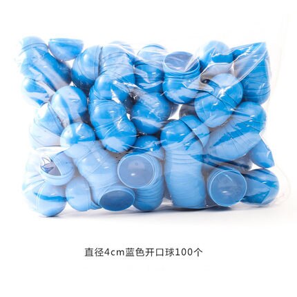 Balle de tennis multicolore, 100 pièces, 4cm, 8 couleurs, rouge, jaune, bleu, vert, blanc, rose: Bleu