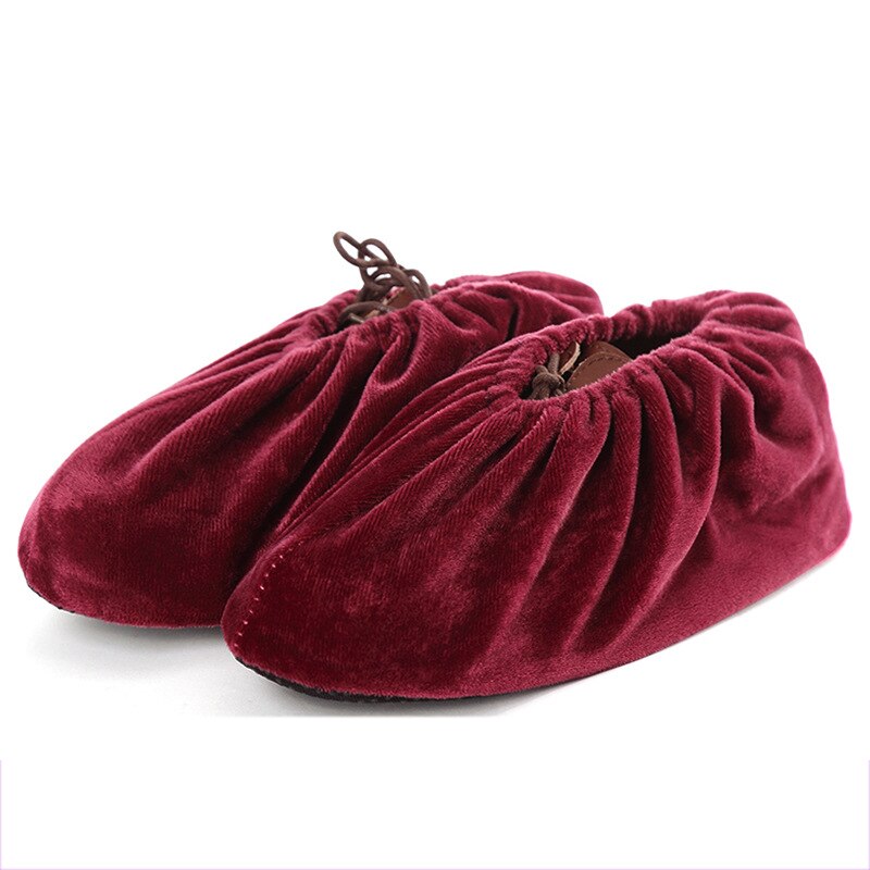 Flannel Shoes Covers Boot Slip-on Washable Shoe Covers Elasticity Reusable Dust-proof Portable Overshoes Shoes Accessories