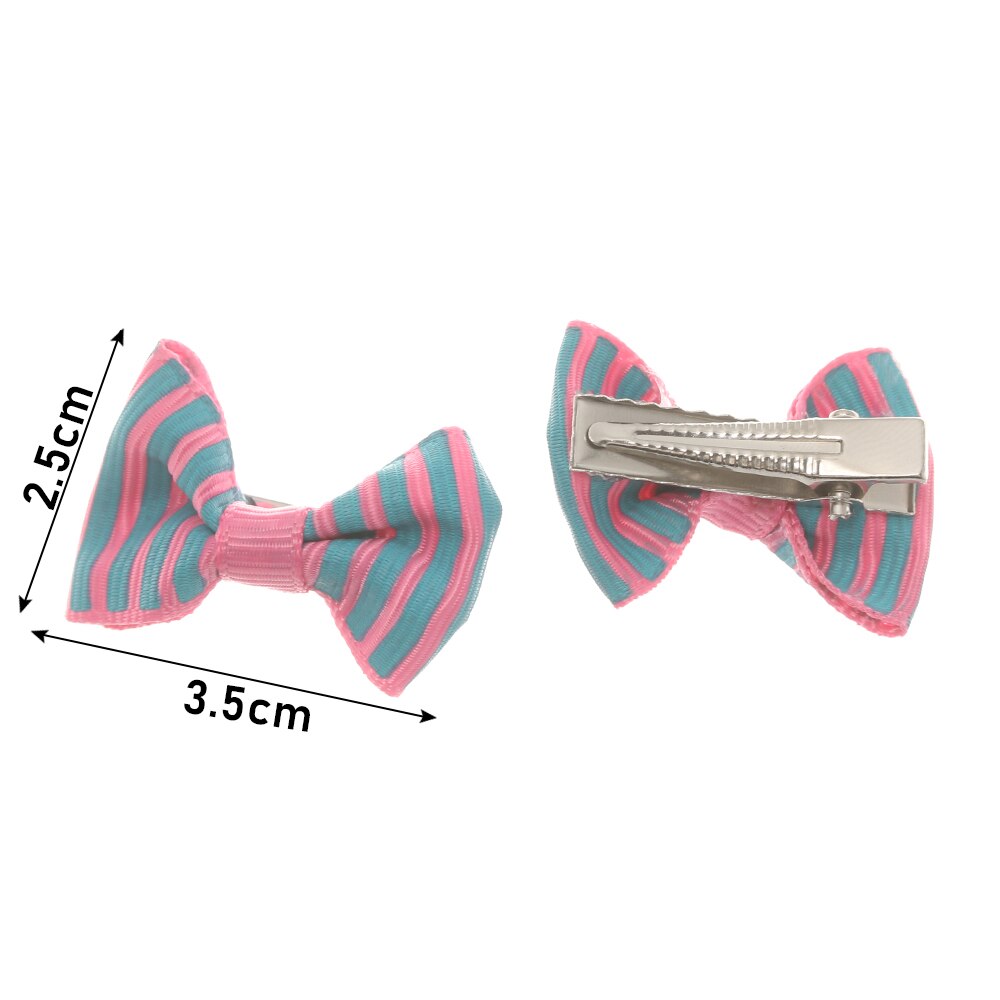 Random 20Pcs/Set Girls Hair Clip Duckbill Hairpins Baby Mixed Color Bow Barrettes Kids Lovely Hair Accessories
