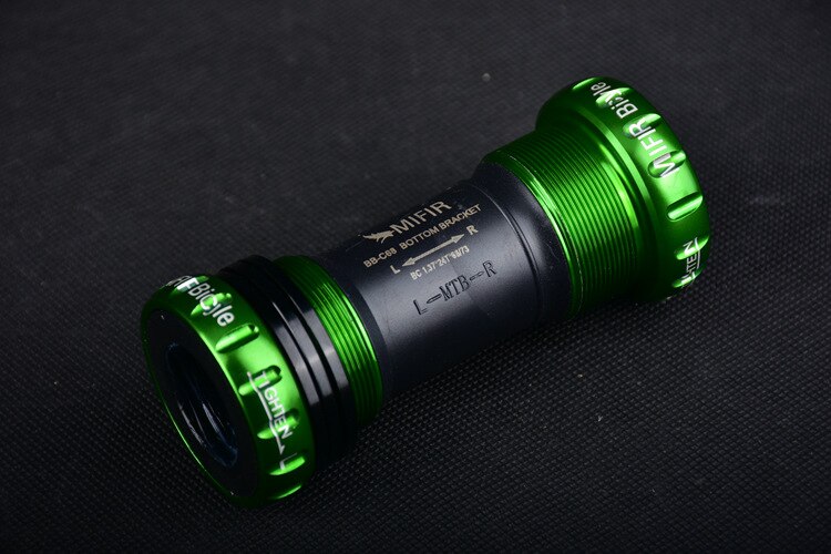 BB-C68 Ordinary Bottom Bracket Road Bicycle Bearing Axis Bottom Bracket Mountain Bike Bottom Bracket Bike Parts: Screw Green