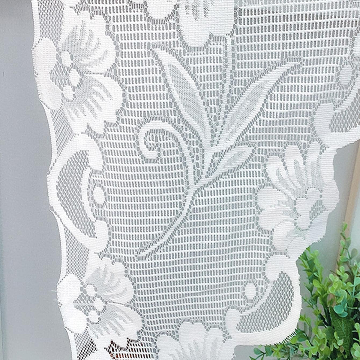 Cortina de encaje transparente, cortina corta, cortinas japonesas para ventana, cortinas blancas decorativas para puerta de casa, ventana, cortina para ventana y hogar