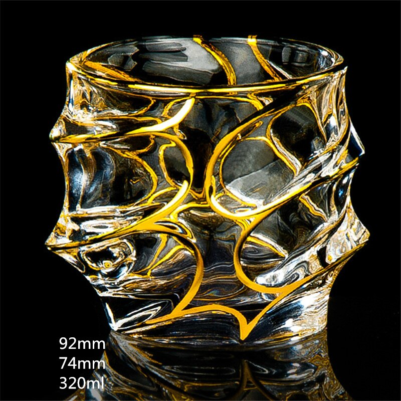 Ouderwetse Whisky Glas Trace Golden Crystal Drinkglazen Chivas Wijn Cup Bar Vasos De Cristal Verre Een Vin Vidro tumbler: Style 8