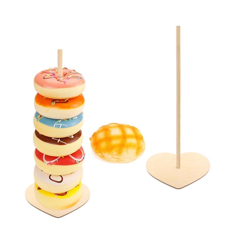 Présentoir à donuts en bois, porte-donuts, support à Dessert pour mariage, anniversaire, fournitures de fête, décoration de fête prénatale: 3