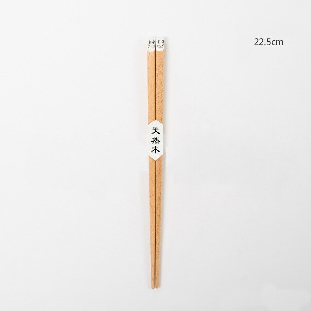 Natürliche Holz Stäbchen Koreanische Stil Nette Ebene aufbringen Stäbchen Umwelt Freundliche Mehrweg Stäbchen: Hase