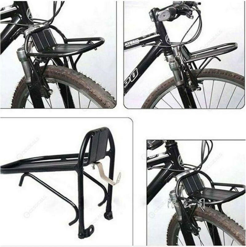 Aluminum Alloy MTB Road Bike Bicycle Front Rack Carrier Panniers Bag Carrier Luggage Shelf Cycling Bracket Durable & Sturdy