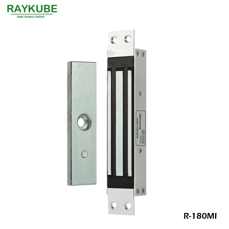 RAYKUBE 180KG(350Lbs) Magnetic Lock With Mortise Mount For Dooe Access Control System Electric Lock R-180MI