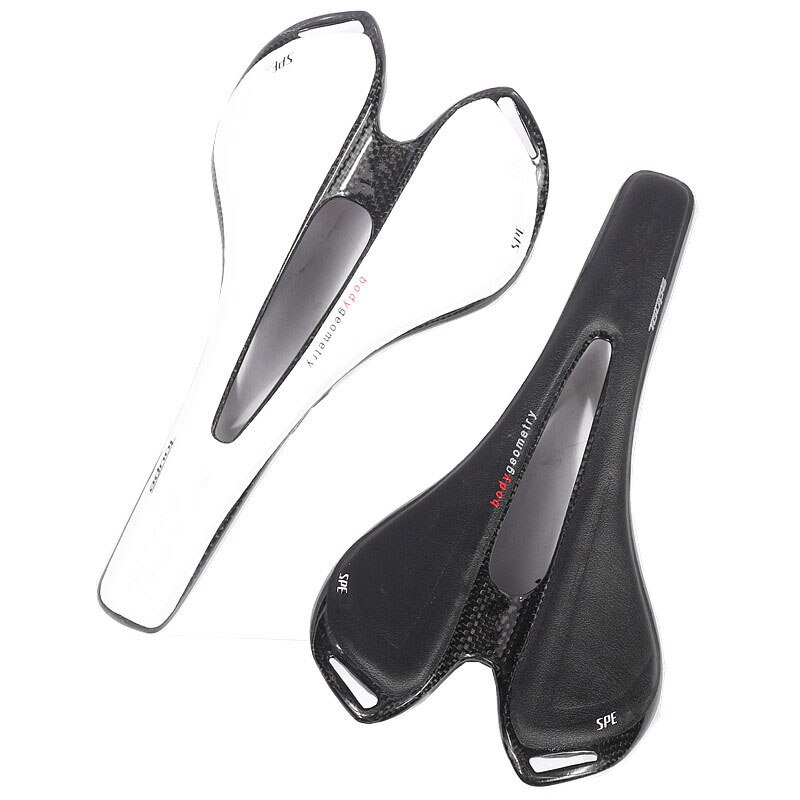 3K Carbon Fiber Bike Saddle Red Road Special Mtb Toupe Bicycle Seat Cycling Parts Leather Saddle Racing D