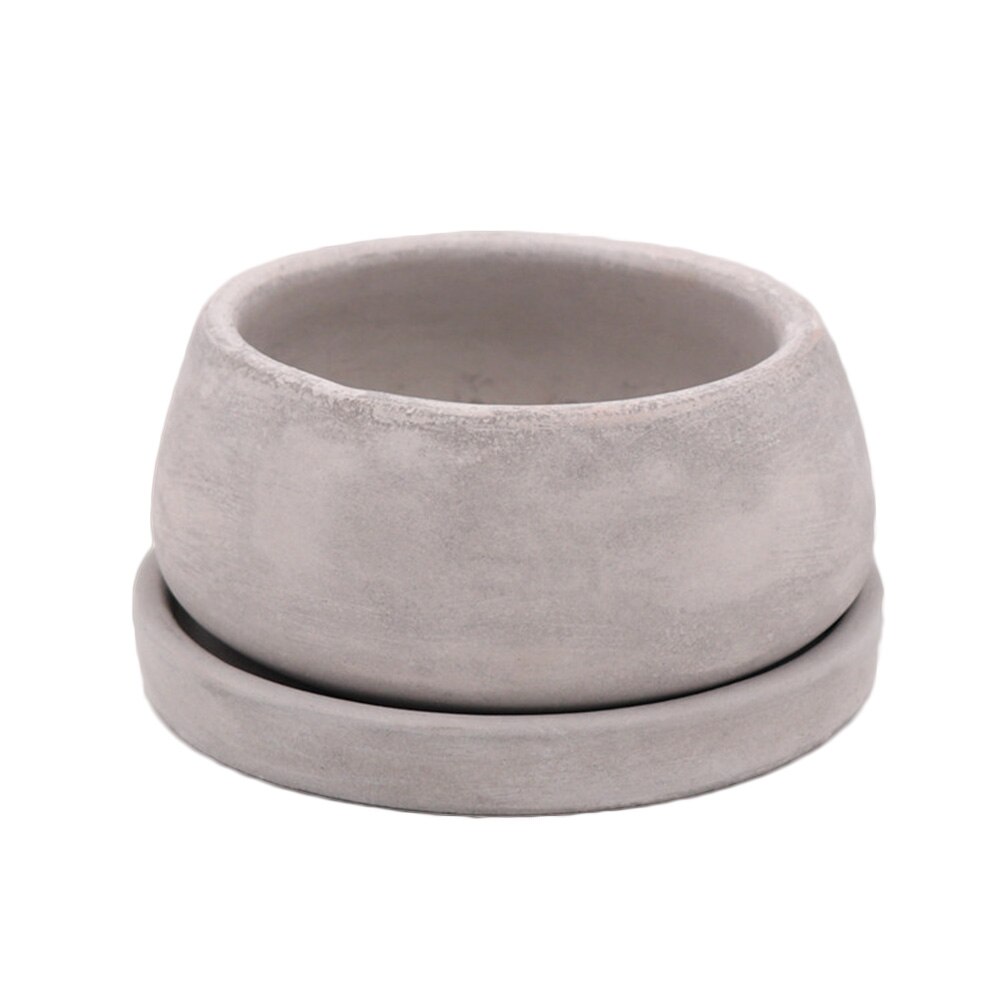 Breathable Corrosion-resistant Cement Flowerpot for Office Decoration Sturdy Mini Planter with Hole Practical Succulent: size 4