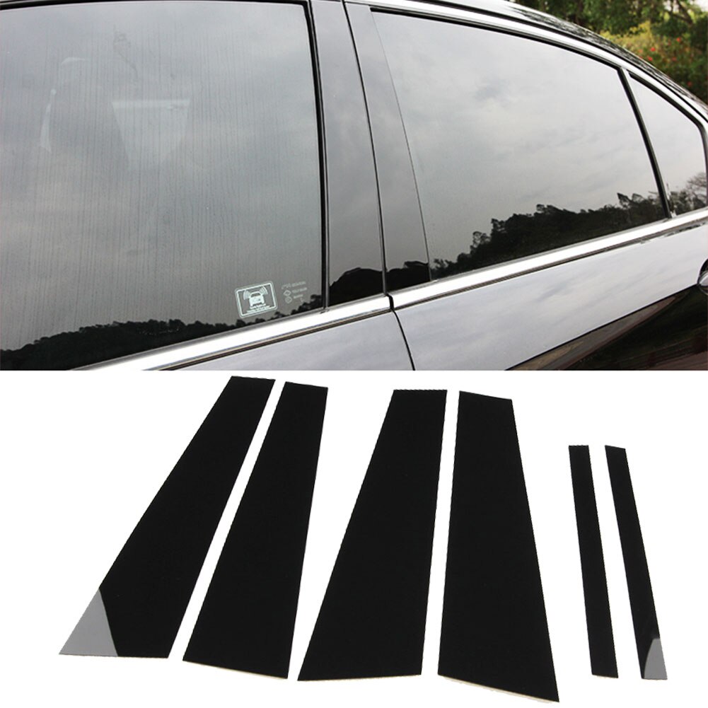6 Packed PC Plastic Pillar Post Window Decal Cover Door Trim Anti Dust