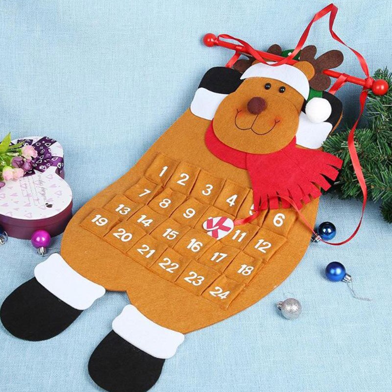 neue Weihnachten Advent Kalender Filz Stoff Countdown Weihnachten Baum Dekor Liefert