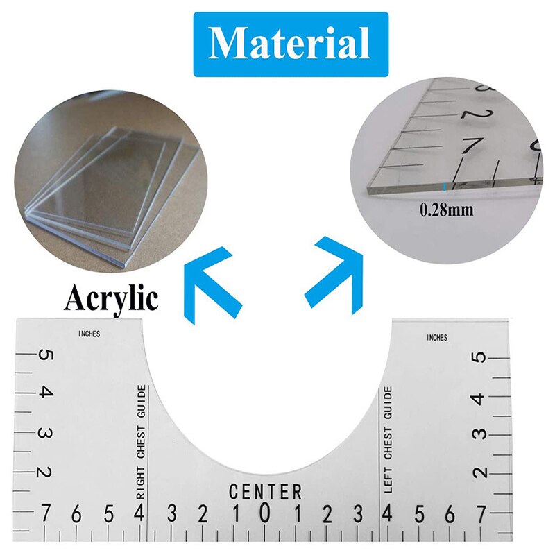 Kit D'outils De Centrage Pour T-shirt - Règles De Positionnement, épingles, Ruban à Mesurer, DIY Couture