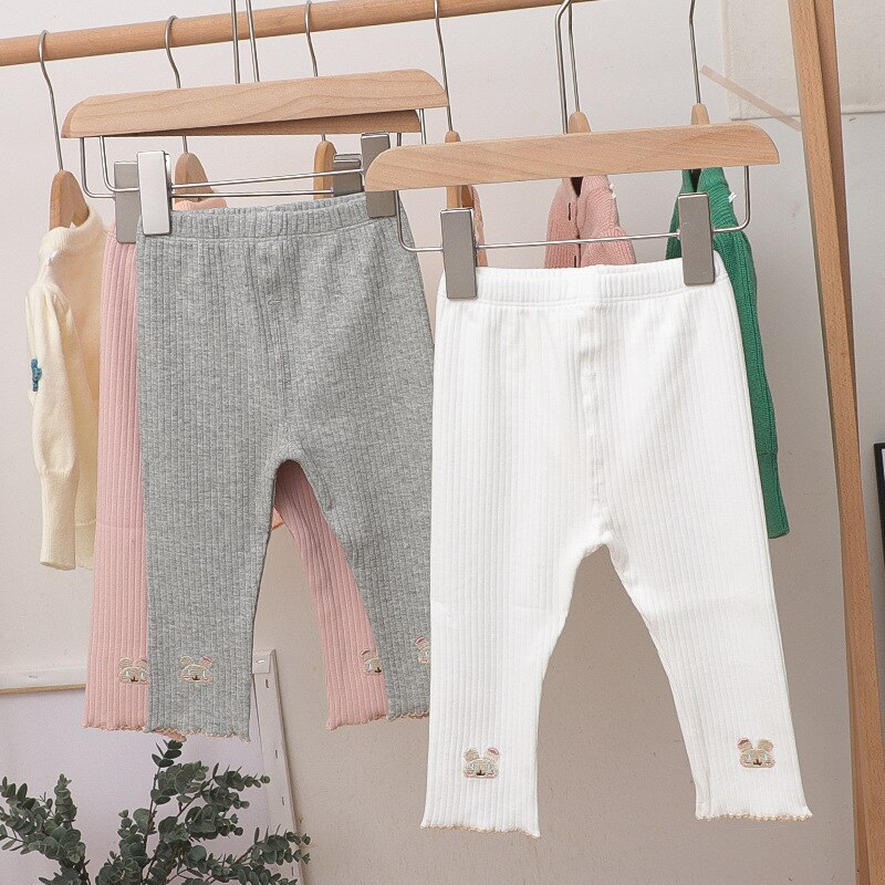 2022 Lente Baby Meisjes Borduren Legging