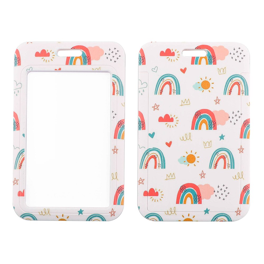 JF1397 Rainbow Lanyards ID Card Badge Holder Keychain Colorful Printing Neck Straps Keychain Cellphone Rope Teacher: 8