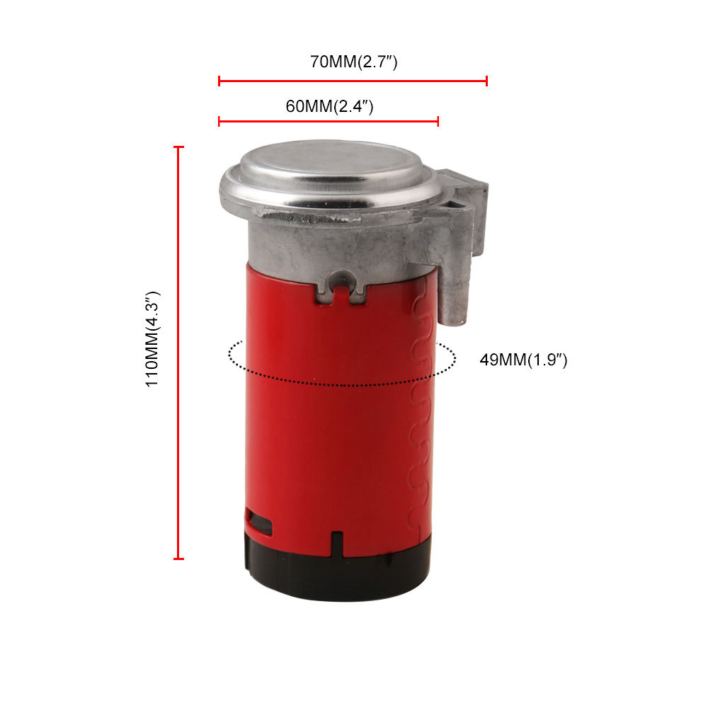 12v 24v rode luchthoornpomp compressor voor auto, trein, vrachtwagen, boot, motorfiets claxonset