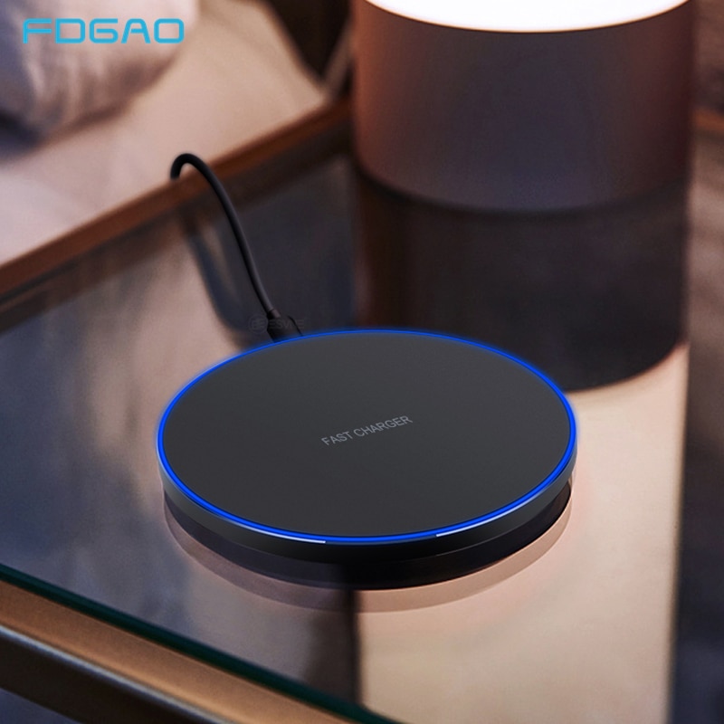 FDGAO 15W Qi Station de chargeur sans fil pour Samsung S10 S9 Note 10 S10E iPhone 11 Pro X XS Max XR 10W chargeur à Induction rapide