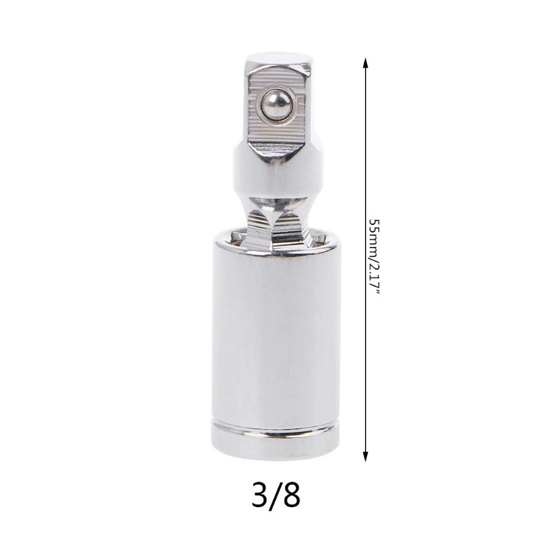 1/4 "3/8" 1/2 "Kruiskoppeling Set Ratchet Hoek Extension Bar Socket Adapter Handmatige En Pneumatische 360 Roterende adapter: 0.375 inch