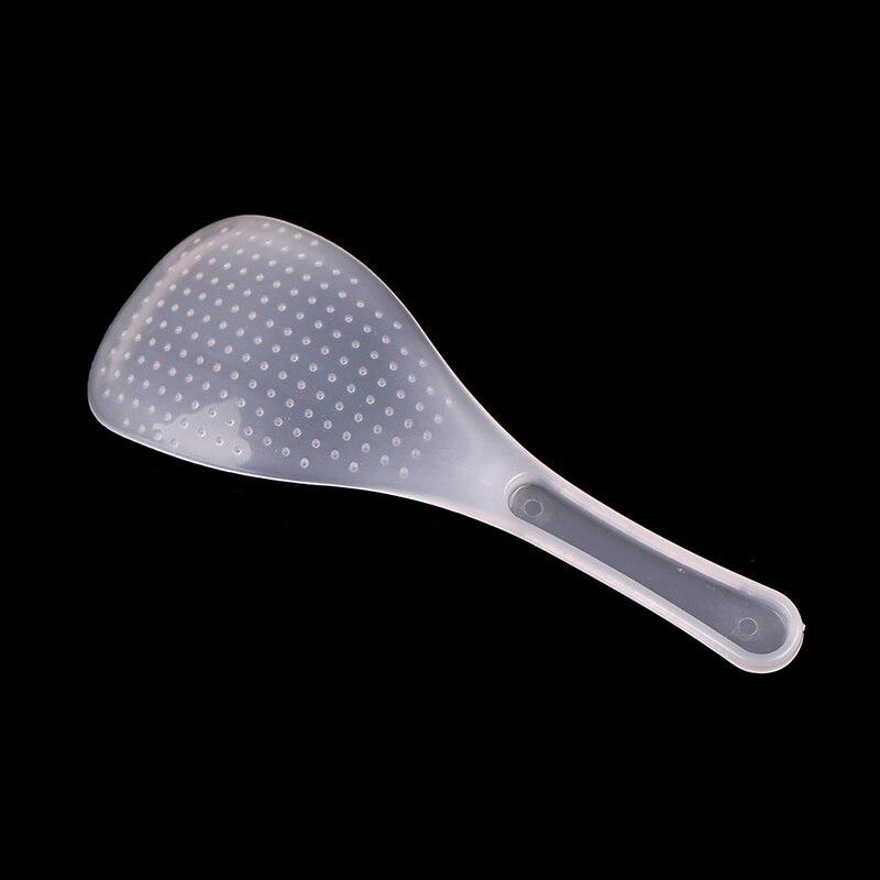 2Pcs Kitchen Non Stick Rice Paddle Hand Roll Spoons Clear Plastic Meal Spoons