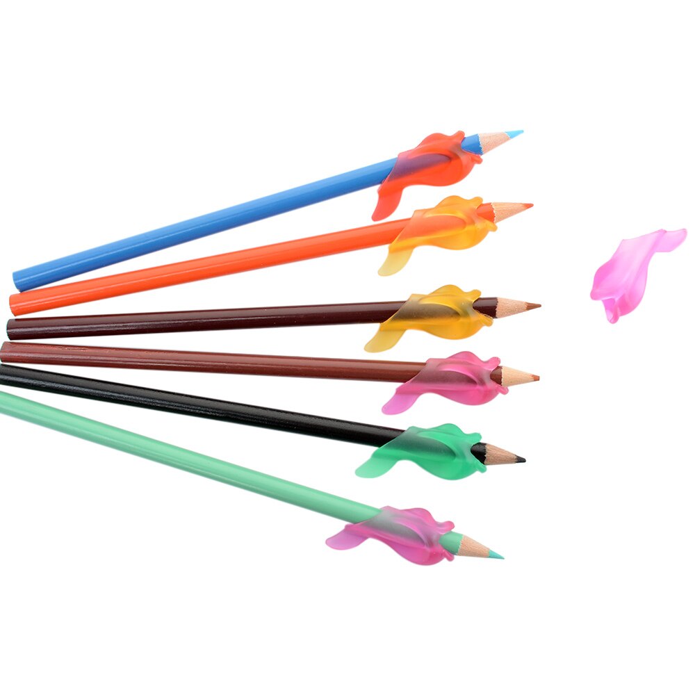 10Pcs Children Writing Pencil Fish Pen Holder Kids Learning Practise Silicone Writing Grip Posture Device Correction Tools