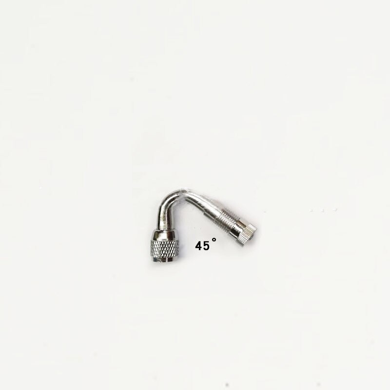 Klep Band Uitbreiding Adapter Koper Elleboog Uitbreiding Ventiel Mond 45/ 90 Graden Voor Vrachtwagen Motorfiets Fiets Auto Bandenspanning tool: Silver  45 Degree