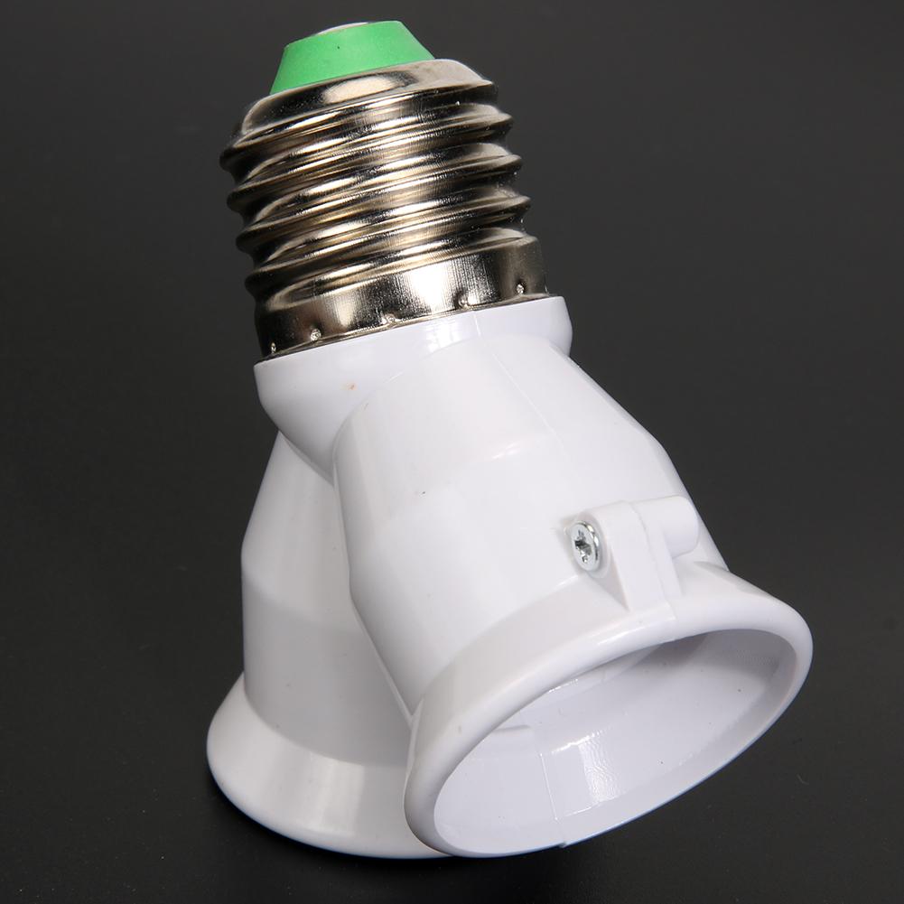 Extensor de bombilla 2 en 1, doble casquillo E27, adaptador de contacto divisor, enchufe, soporte de bombilla de luz halógena, cobre