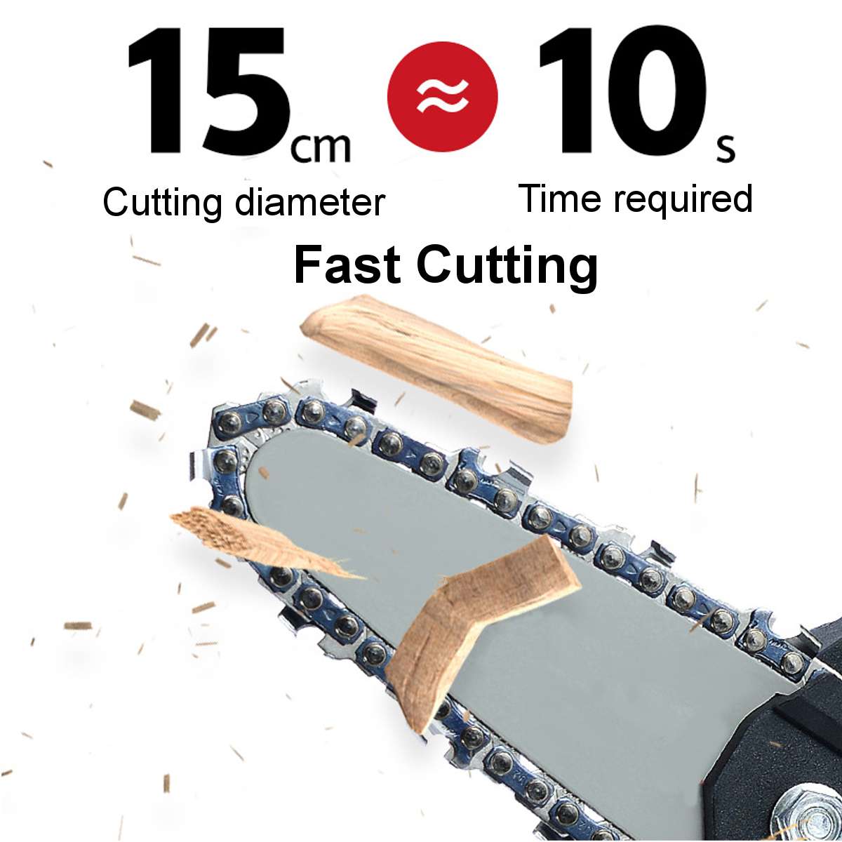 1500W 4 Inch 88VF Mini Electric Chain Saw With Battery Indicator Rechargeable Woodworking Tool For Makita 18V Battery EU Plug