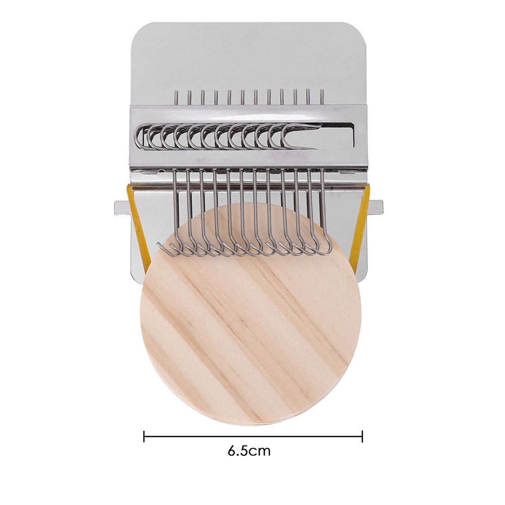 MIni Loom Mender Wooden Small Loom Mender Handmade Clothes Mending Wood Loom Weaving Knitting Darning Machine Textile Tools: 12 hooks
