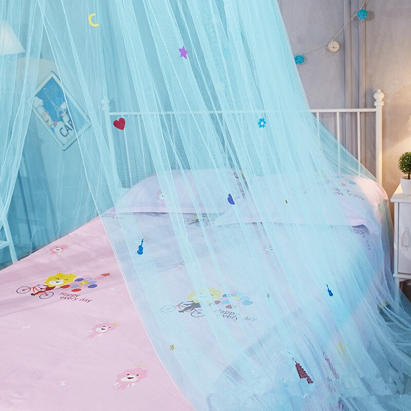 Mosquitera de tul para cama de matrimonio y extragrande, cúpula redonda Circular de color rosa para niños, , novedad