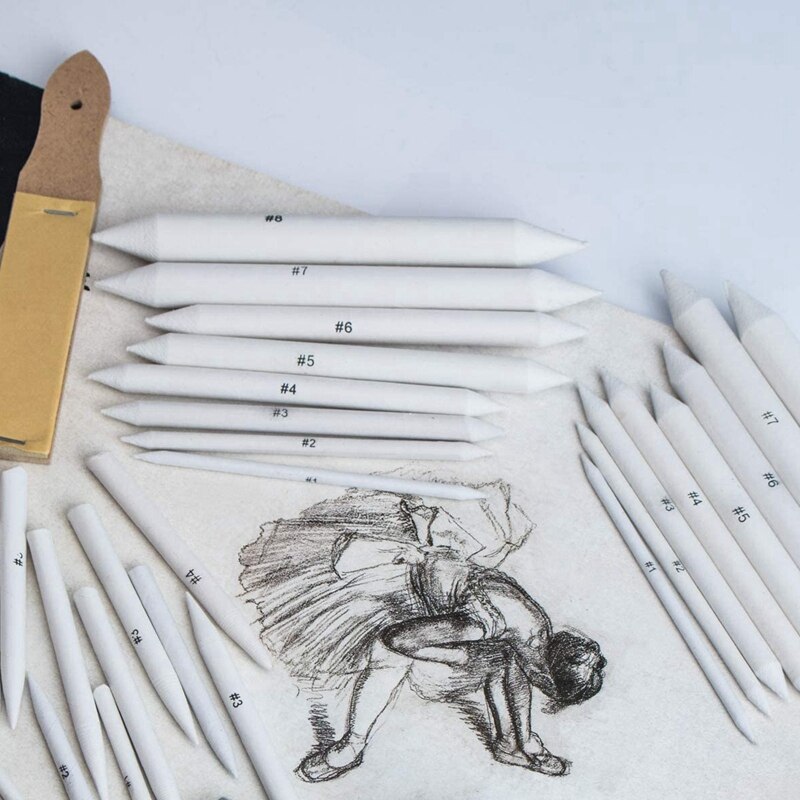 Stump Set Art Blender with Sketch Sandpaper Sharpener Pencil Extension Tool Drawing Rubber s Drawing Tool Set