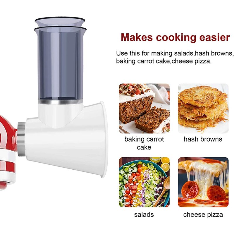 Slicer/Shredder Attachment for KitchenAid Stand Mixers,Cheese Grater Attachment Slicer Attachment for KitchenAid