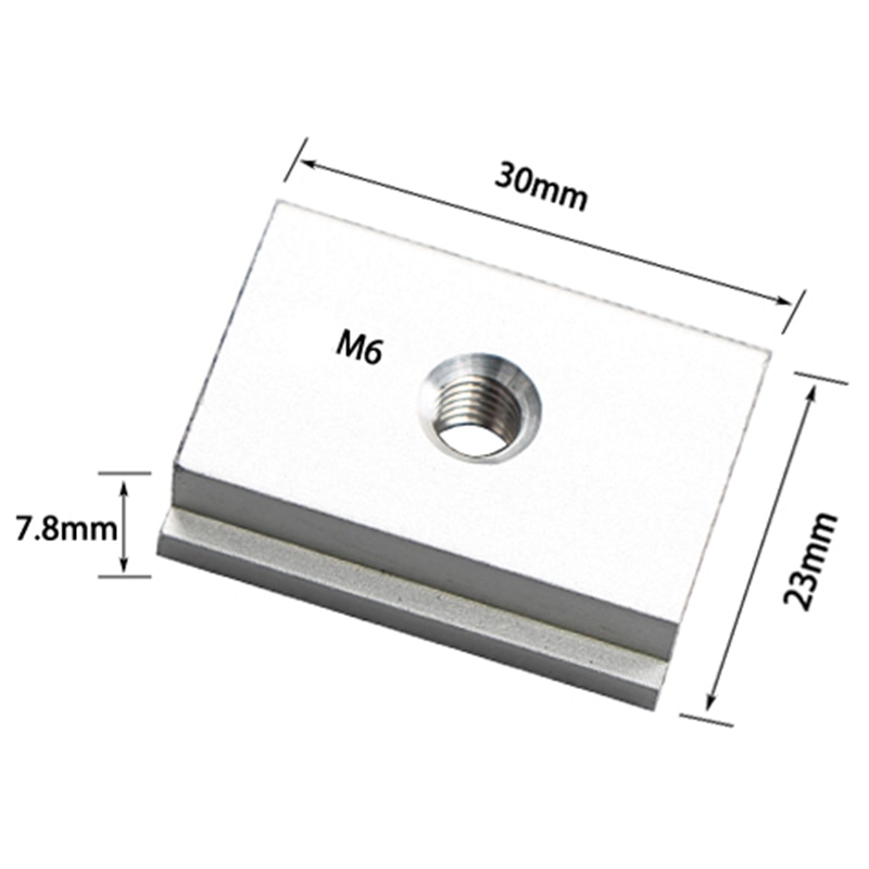 Tuerca deslizante t-track, tuerca deslizante de aleación de aluminio, tuerca de ranura en T para herramientas de carpintería, tornillo de fijación de ranura 10 Uds
