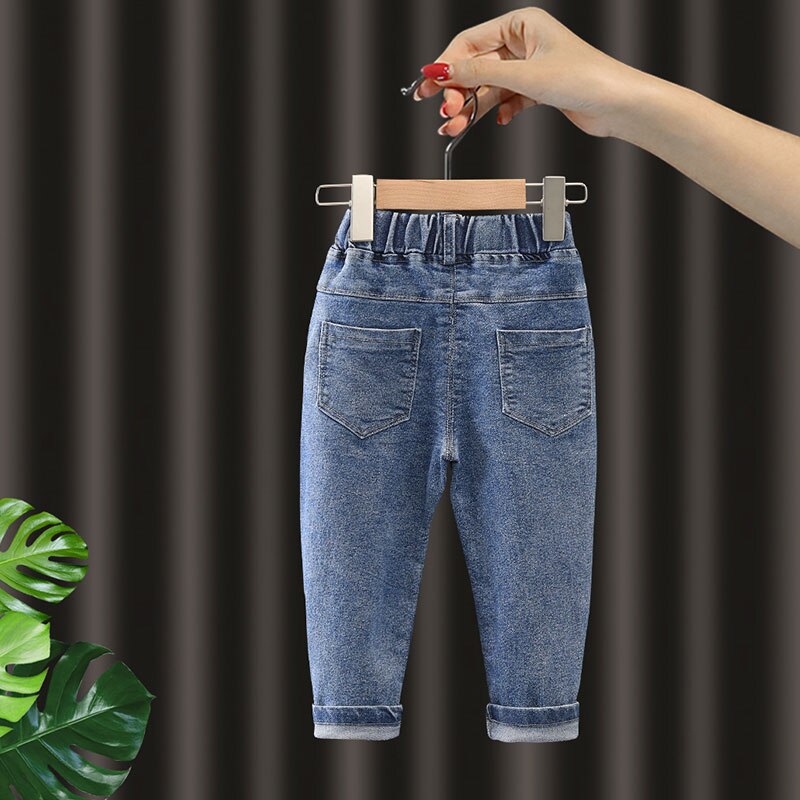 Kinder Cartoon Hosen Hose Mädchen Jeans Kinder Jungen Jeans Kinder Denim Hosen Baby Jean 2-6Y Infant Kleidung