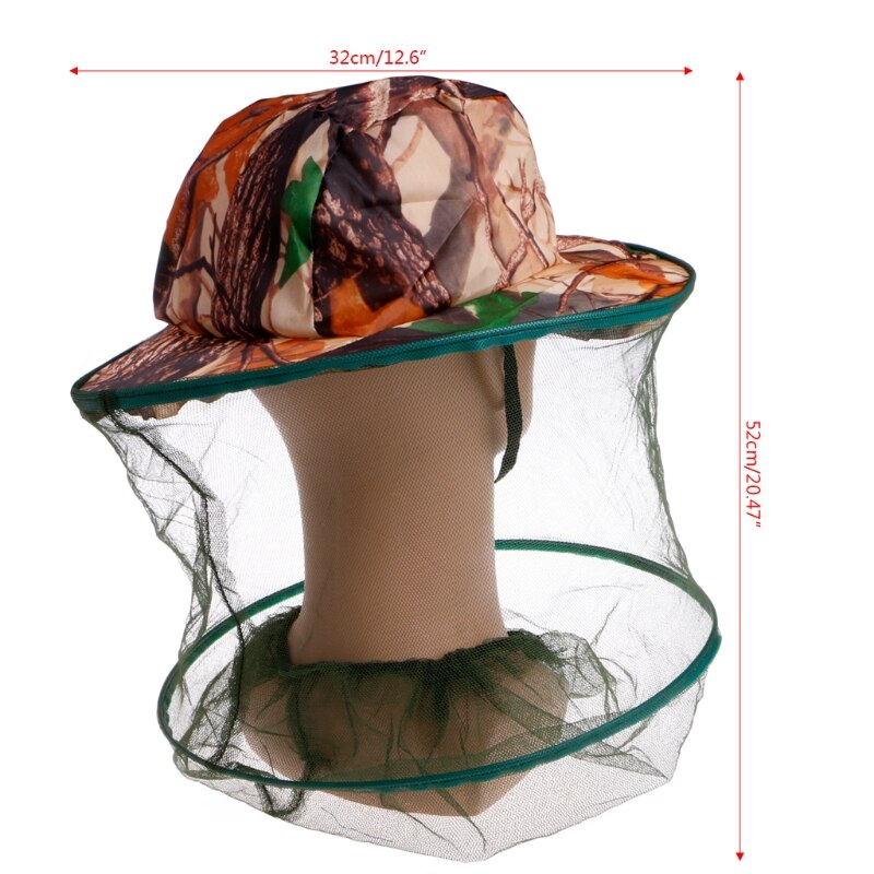 Visser Hoed Insect Bee Mosquito Weerstand Net Hoofd Gezicht Protector Outdoor Cap Y51D