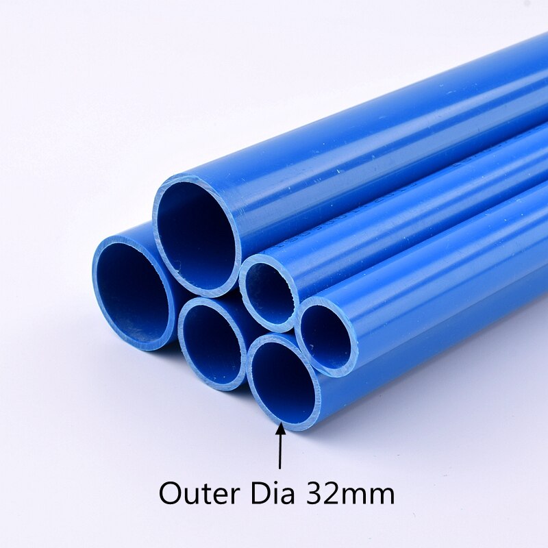 Out diamter 20-63mm Blue PVC Pipe Length 50cm Agriculture Garden Irrigation Aquarium Fish Tank Water Tube Plumbing Pipe Fitting: Outside Dia 32mm