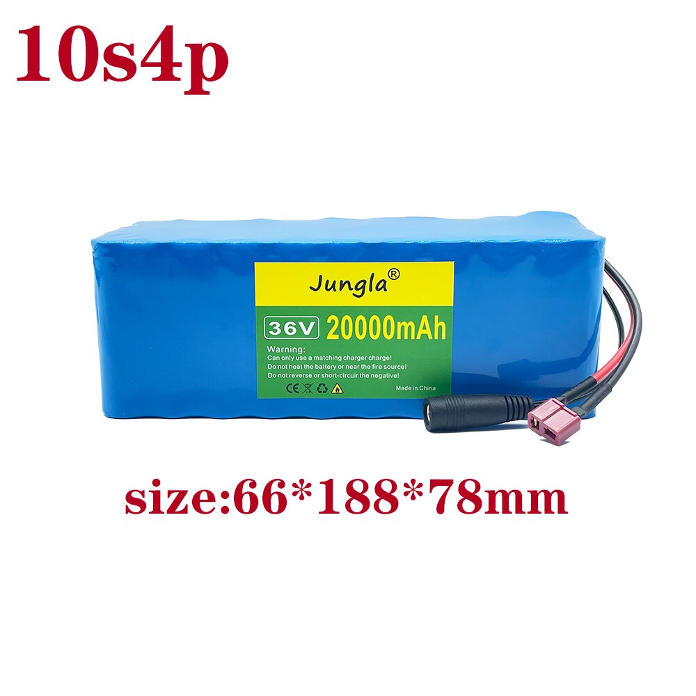 Original 36V 10S4P 20Ah 500W high power capacity 42V 18650 lithium battery pack 20000mAh electric bicycle bicycle scooter BMS