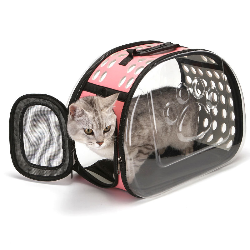 Transparent Pet Cat Dog Carrier Bag Space Capsule Foldable Breathable Pet Travel Bag Outdoor Backpack Travel Carrying Handbag