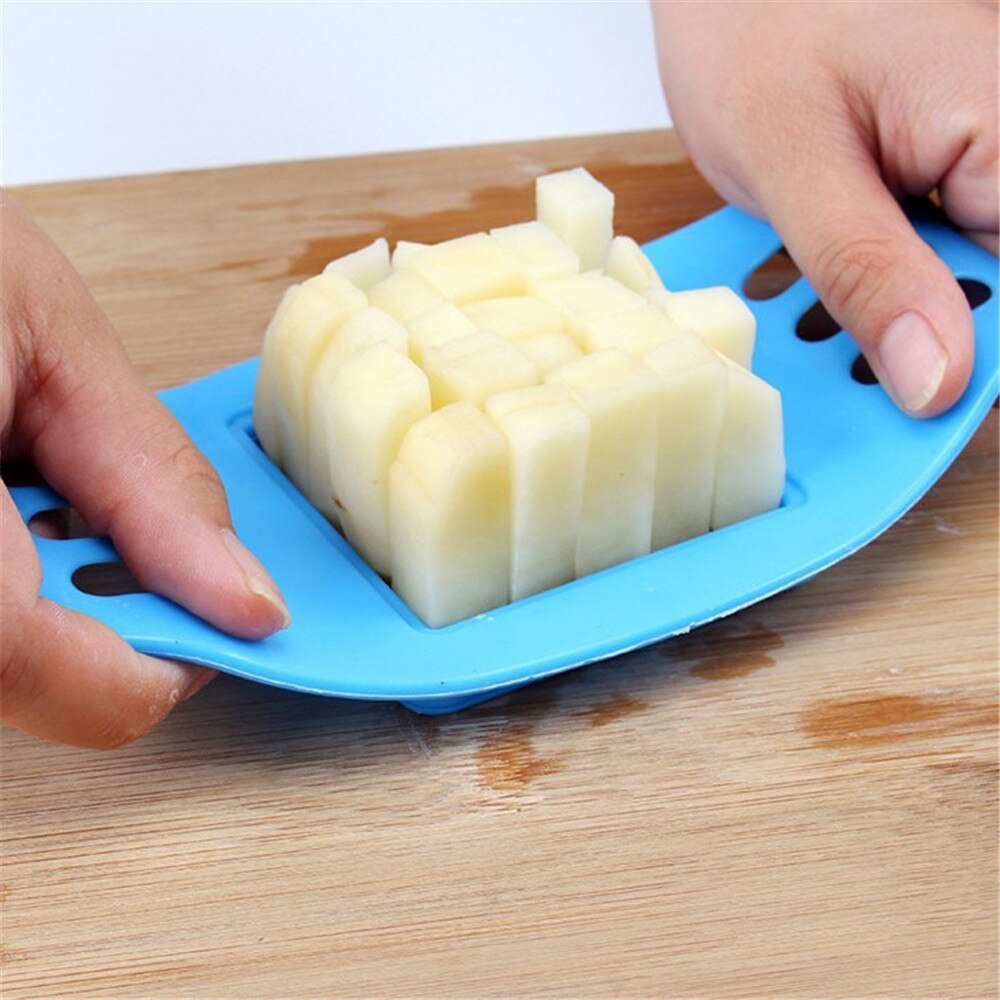Stainless Steel Vegetable Potato Slicer Cutter Chopper Chips Making Tool Potato Cutting Fries Tool Kitchen Accessories