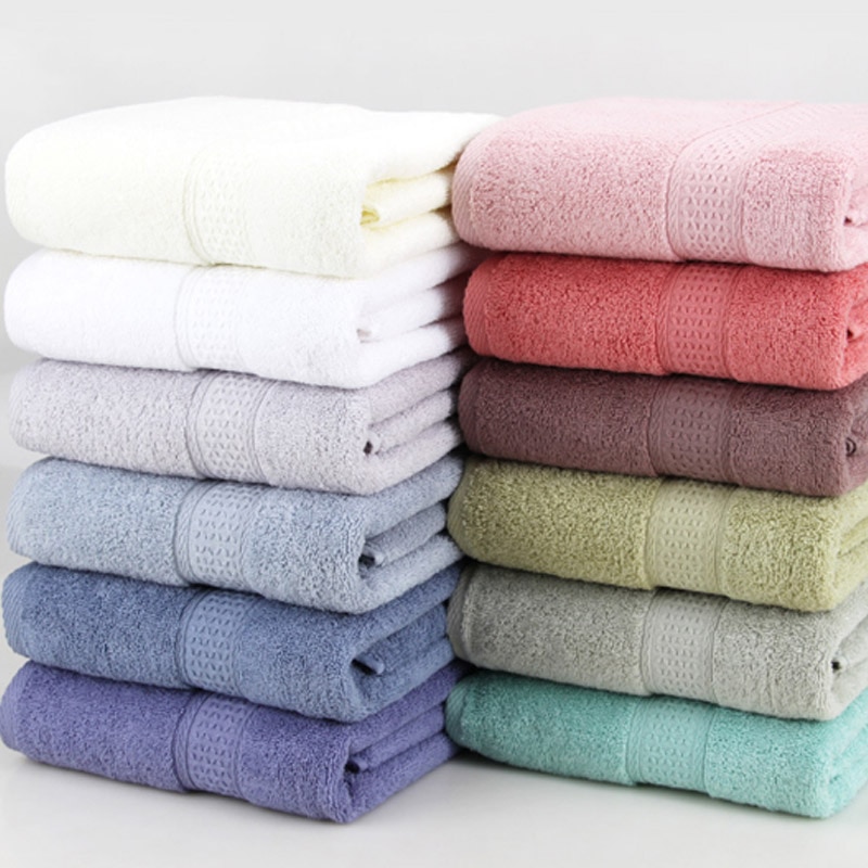 Für Erwachsene 100% Baumwolle 17 Farben 1PC Feste Schlecht Handtuch Strand Handtuch Hohe saugfähig Antibakterielle Schnell Trocknende Weichen Dicken