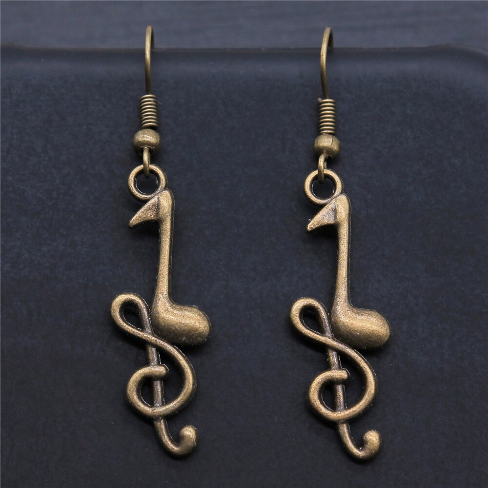 Musical Jewelry Earrings Musical Note Microphone Drum Guitar Violin Shaped Dangle Earrings For Girls Women: E1-A11738