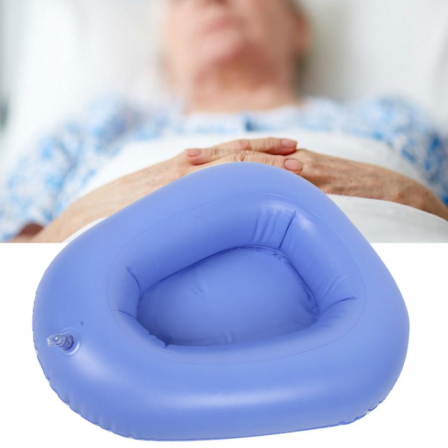 1 Set Bedpans Bathroom Bed Pans Air Inflation Bed Pan Bedridden Inflatable Cushions Potty Washable Portable Elderly Bedridden