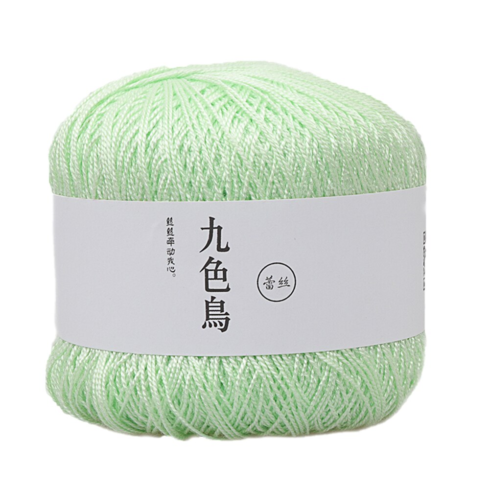 1 Roll Two Strands Soft Cotton Rope DIY Knitting Weaving Twine Thread Cord Yarns Scarf Sweater Eco-friendly: Light Green