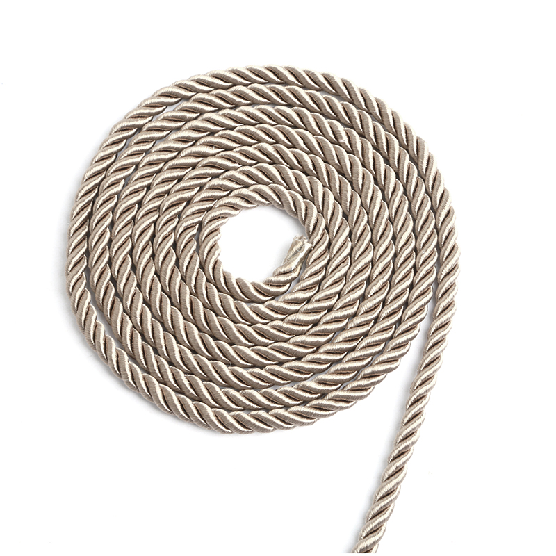 5mm 5/10YD Twisted Cord Rope Trim Craft Decorative Nylon Rope Handmade Cording for Sewing Crafts Upholstery Home Décor: 3mm / Khaki