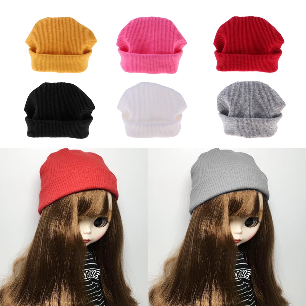 1/6 poupée laine Beanie tricot chapeau Skate Cap tenues décontractées pour Blythe hiver vêtements décor accessoires