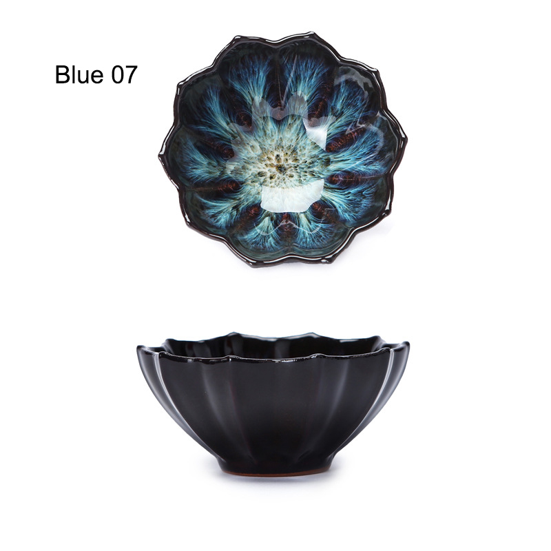 Colorful starry teacup,temmoku glaze tea cup,Kung fu cup Build kiln ceramic cup Teacup,Chinese Jingdezhen Beautifully artwork: 09