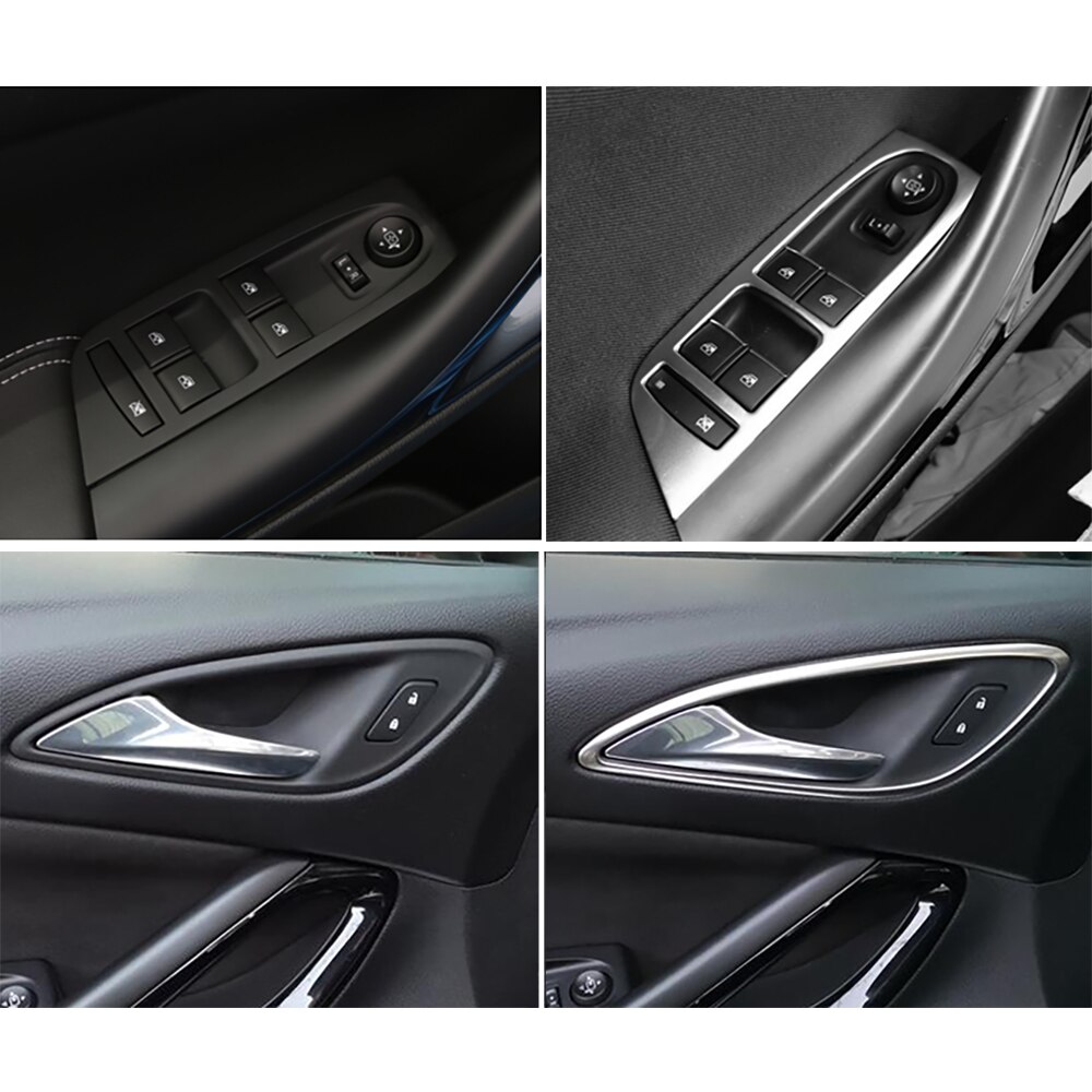 Manija de puerta Interior cromada para Opel Astra K, accesorios embellecedores de botones para Opel Astra K , 8 Uds.