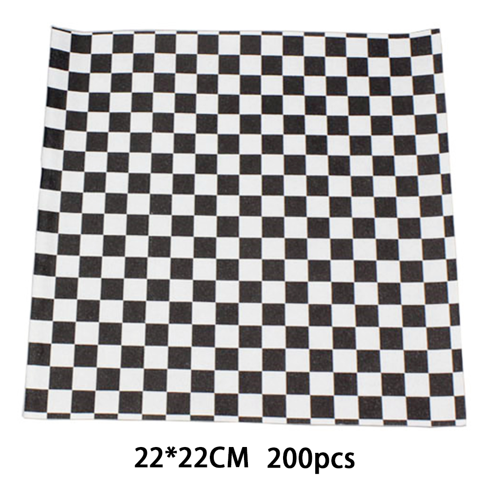 Papel absorbente de aceite antiadherente para alimentos, envolturas de grado alimenticio para pan, hamburguesa, patatas fritas, herramienta de cocina para hornear, 200 piezas: F