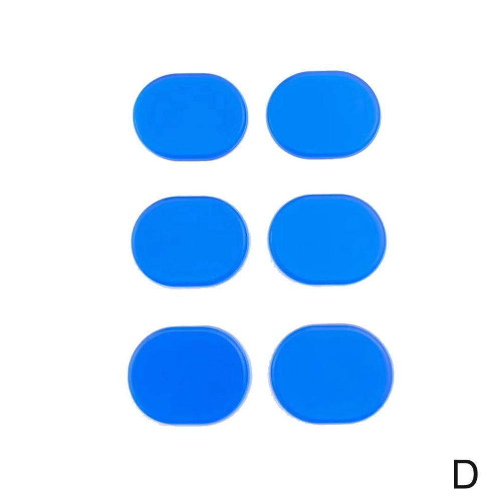 6Pcs/set Gel Drum Mute Pad Drum Damper Silicone Pads for Drums Tone Control Transparent Percussion Instrument Accessorie: D